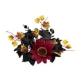 thumbnail image 2 of Fall Halloween Decoration for Home Indoor Outdoor Clearance Under $5.00!Halloween Autumns Harvests And Thanksgiving Table Decoration And Artificial Sunflower And Maple Leaf Candle Ring/Wreath, 2 of 6