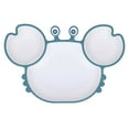 thumbnail image 2 of Crab Suction Plate, Soft Silicone Baby Suction Plate Rounded Edges  For Most Tables For High Chair Blue, 2 of 8