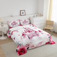 thumbnail image 3 of Erosebridal Floral Castle Bedding Sets King with Comforter,Butterfly Flower Bedding King Comforter Set,Dreamy Princess Down Comforter,Breathable Female Bedroom Decor,Reversible,3-Piece, 3 of 8