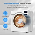 thumbnail image 4 of ROVSUN 13LBS Portable Clothes Dryer, 3.2Cu. Ft High End Front Load Tumble Laundry Dryer with LCD Touch Screen, Stainless Steel Tub & Exhaust Pipe for Apartment, Home, Dorm-110V / 1500W, White, 4 of 9