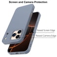 thumbnail image 4 of iPhone 17 Pro Max Phone Case,with Tempered Glass Screen Protector, Silicone Shockproof Phone Cover with Anti-Scratch Microfiber Lining,Gray, 4 of 10
