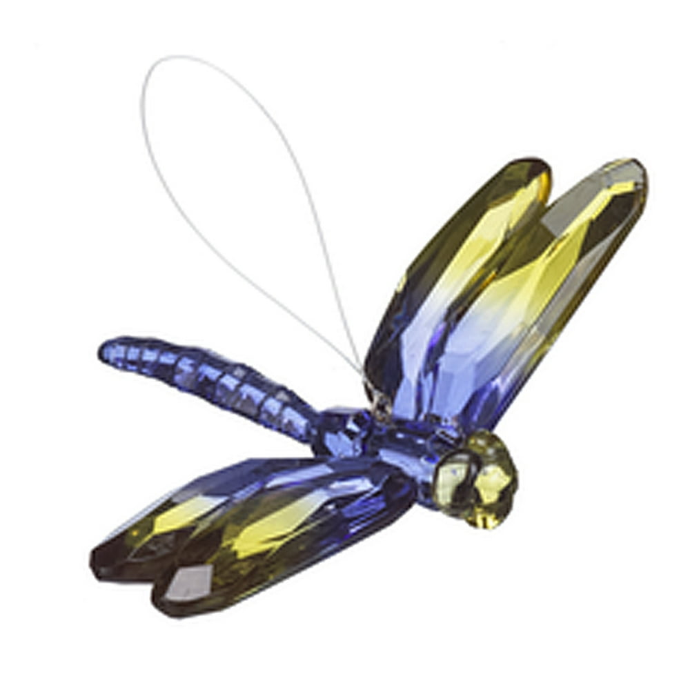Crystal Expressions Green and Blue Toned Hanging Dragonfly - By Ganz