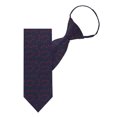 thumbnail image 3 of Jacob Alexander Men's Happy Valentine's Day Red Outline Hearts Pattern Pre-Tied Zipper Neck Tie - Dark Blue, 3 of 7