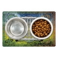 thumbnail image 1 of Ethnic Pet Mat for Food and Water, Mystic Mandala Culture Chakra Karma Calmness and Harmony Boho Design, Non-Slip Rubber Mat for Dogs and Cats, 18" X 12", by Ambesonne, 1 of 2