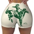 thumbnail image 2 of Goofa West Cowboys Printed Workout Shorts Women Seamless Scrunch Butt Lifting High Waisted Gym Booty Shorts Elastic Workout Shorts-XX-Large, 2 of 8