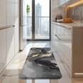 thumbnail image 4 of Gray Marble Gold Wave Pattern Kitchen Rug Mat,Kitchen Runner Rugs Non Skid Washable,Decorative Kitchen Floor Mats for Kitchen,Sink,Laundry,17"x47.2", 4 of 7