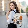 thumbnail image 6 of FORMRS Mini Backpack Purse for Women Quilted Travel Daypack Casual Shoulder Bag, White Abstract Shapes, 6 of 7