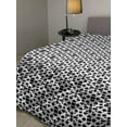 thumbnail image 2 of Abstract Geometry Down Alternative Comforter, Rhythmic Swirls Connected Lines Stripes Arrangement Pattern, Microfiber Quilt for All Season, 5 Sizes, Charcoal Grey and White, by Ambesonne, 2 of 3