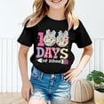thumbnail image 2 of SGMVNU 100 Days of School Shirts for Boys Girls Tops for Girls Size 6 Casual Short Sleeve Crewneck Tees Basic T Shirt Kids Summer Clothes(Size 10-11 Years,Black), 2 of 4