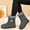 Gray, variant on JUSLIO Womens Boots Flat Boots Womens Snow Boots Ankle Boots Round Toe Comfort Mid Calf Boots Boots for Women