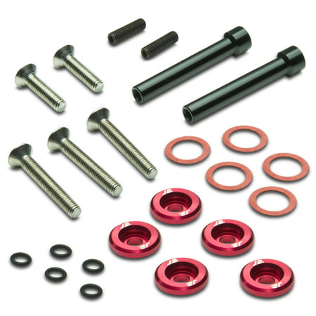 Pack of 5 - J2 Engineering Aluminum Engine Valve Cover Washer+Bolt Kit (Red) - For 88-00 Honda D-Series 95 96 97 98