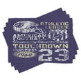 thumbnail image 1 of Ambesonne Sports Place Mats Set of 4, Retro American Football, Standard Size, Purple, 1 of 6