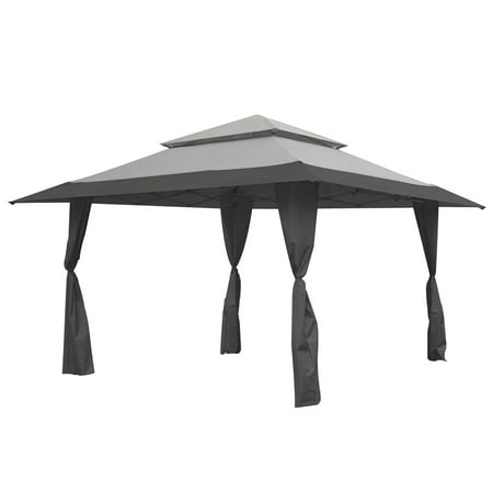 Tmnt Foot - Z-Shade 13 x 13 Foot Instant Gazebo Canopy Tent Outdoor Patio Shelter, Gray