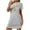 Gray, variant on Petite Short Sleeve Nightgowns for Women Cute Printing Sleepwear Soft Cotton Blend Nightdress Casual Crew Neck Sleep Shirts Loose Fit Loungewear Mini Pajama Dress