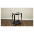 thumbnail image 4 of Utility Cart 2 Shelf - Black, Heavy Duty Rolling Storage Cart, 4 of 6
