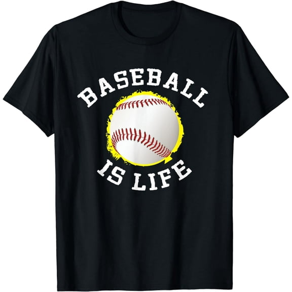 Baseball Is Life Player Fan Saying Athlete Little League T-Shirt