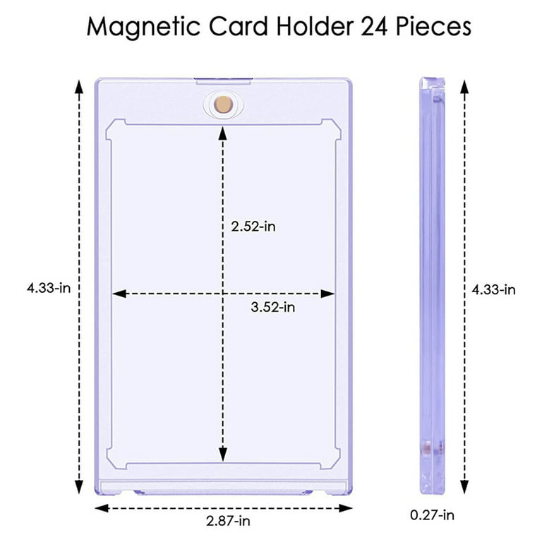 Magnetic Card Holders for Trading Cards, 35 pt Hard Cards Sleeves Case fit  for MTG Cards, YUGIOH Cards, Standard Cards, Sports Cards, Baseball Cards