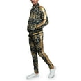thumbnail image 6 of Men's Gold Accent Tiger Print Track Suits 2 Piece Sweatsuit Set ST556 - Black - Medium - Q1B, 6 of 7