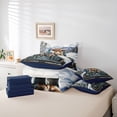 thumbnail image 6 of Homewish Farm Highland Cow 7-Piece Twin Bedding Sets,Farmhouse Highland Cattle Bedding Comforter Set,Blue Brown White Sheet Sets For Girl Boys,Ultra Soft Home Decor Reversible, 6 of 8