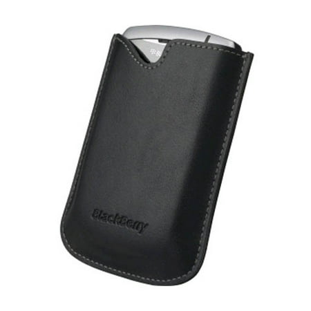 Blackberry Curve Belt Clip - OEM Blackberry 8310 8320 8330 Curve Leather Pocket without belt clip, Black