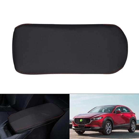 Autorder Funda para consola central para Mazda CX30 CX-30 2020 2021 2022 2023 2024 Accesorios Funda para reposabrazos Antiarañazos Consola central Protector de reposabrazos de cuero