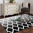 thumbnail image 5 of Morocco Black Area Rug 4x6 Washable Rug Non Slip Ombre Grey White Plaid Lattice Geometric Large Area Rug Indoor Floor Carpet for Entryway Bedroom Kitchen Living Room Home Office Dining Room Nursery, 5 of 8