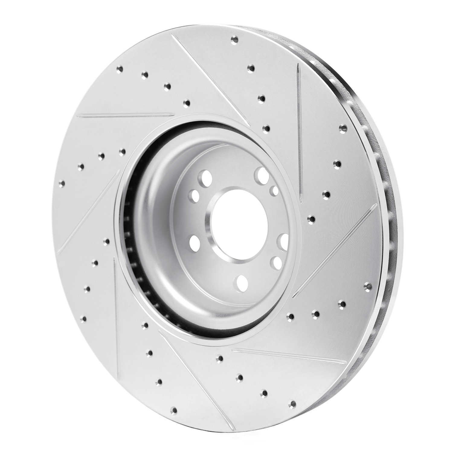 Dynamic Friction Company 631-63180L DFC Brake Rotor - Drilled And Slotted - Silver