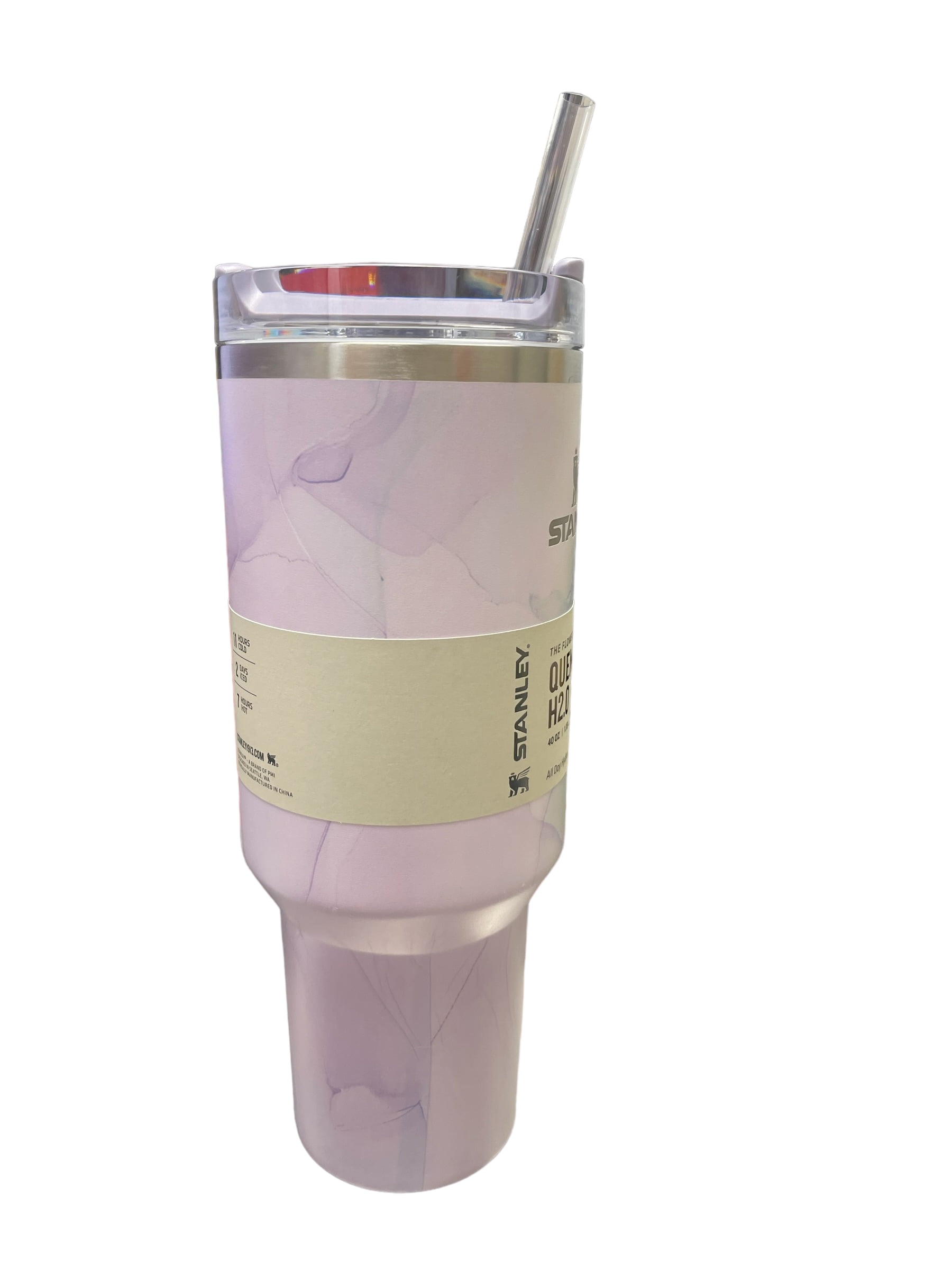 Stanley Quencher H2.0 FlowState, Stainless Tumbler with Lid and Straw Pink  Dusk, 40 oz