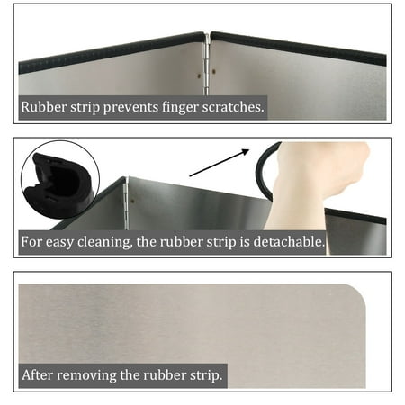 Stainless Steel Foldable Kitchen Wall Oil Splash Guard Block Cover