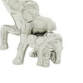 thumbnail image 5 of 7" x 11" Silver Ceramic Elephant Sculpture, by DecMode, 5 of 8