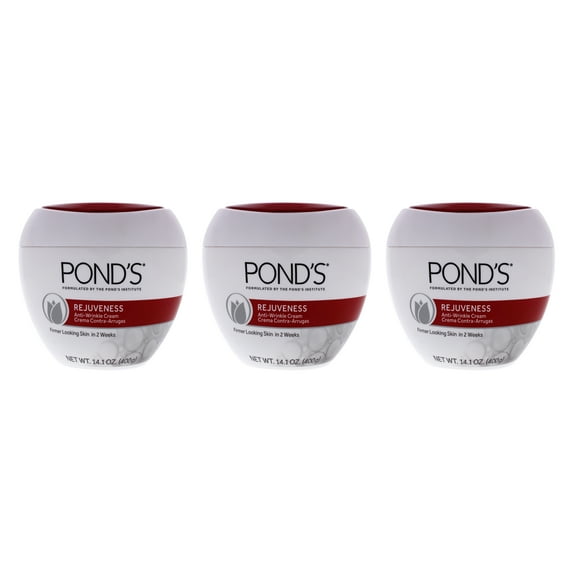 Ponds Rejuveness Anti-Wrinkle Cream - Pack of 3, Cream 14.1 oz