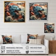 thumbnail image 4 of Designart "Dragon on the Wave Off Kanagawa IV" Abstract Wall Art - Modern Orange Dragons Entryway Wall Art Print, 4 of 6