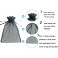 thumbnail image 2 of Magik 50~100 Sheer Coralline Organza Favor Gift Bags Jewelry Pouches Wedding Party, 2 of 8