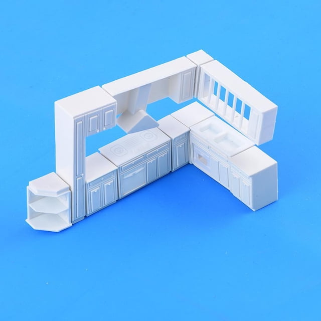 Muebles Modelo de Cocina 1:25, de Arena para Bricolaje, Fabricación de Materiales de Construcción Hugo Muebles de cocina en miniatura