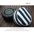 thumbnail image 3 of FBTS Prime Outdoor Ottomans Inflatable Footstool Navy Stripe Round 21x9 Inch Patio Foot Stools and Ottomans Portable Footrest, 3 of 8