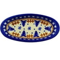 thumbnail image 2 of Polish Pottery 5½-inch Condiment Dish (Winter Snow Theme) Hand Painted in Boleslawiec, Poland + Certificate of Authenticity, 2 of 6