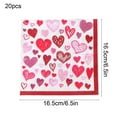 thumbnail image 3 of Valentine's Day Paper Napkins, 20pcs Watercolor Heart Flower Luncheon Napkins 6.5 x 6.5 inch Dinner Hand Napkin for Party Home Restaurant Kitchen Supplies, 3 of 6