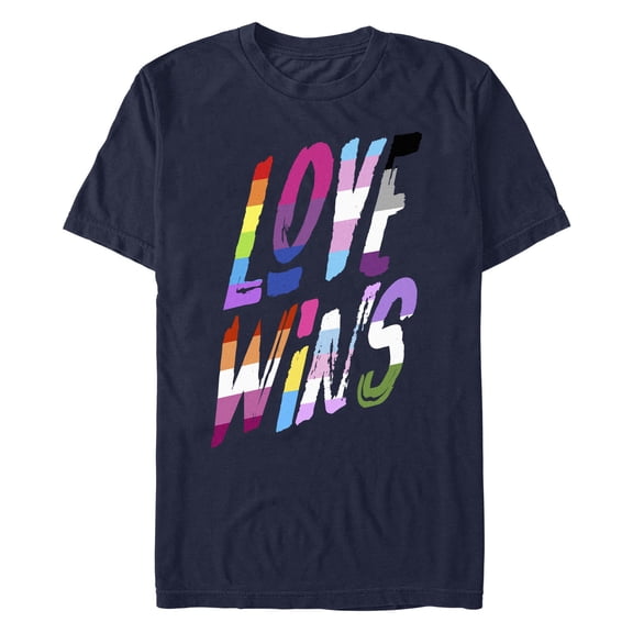Men's Lost Gods LGBTQIA Pride Love Wins Graphic T-Shirt