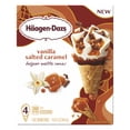 thumbnail image 4 of Haagen-Dazs Vanilla Salted Caramel Belgian Waffle Ice Cream Cone, 4 Count, 4 of 11