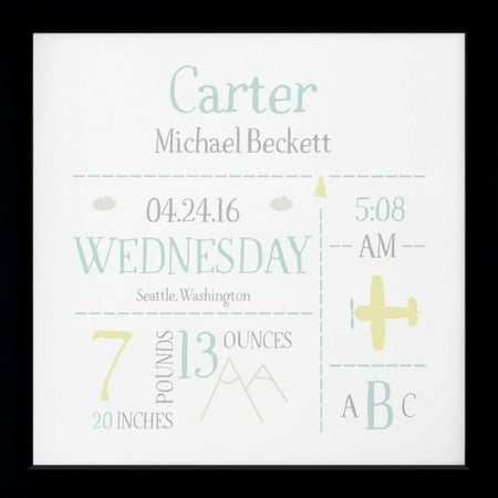 Birth Record | Personalized Birth Record Print, Wall Decor - Little Adventurer