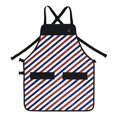 thumbnail image 1 of Delantal multifuncional para hombres y mujeres con rayas diagonales, 1 of 3