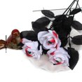 thumbnail image 1 of Flower Rose Artificial Flower With Eyeball Halloween Ghost Black Fake Flower, 1 of 6