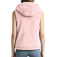 thumbnail image 6 of Puntoco Women's Striped Fleece Hoodie Warm Fleece Jacket Loose and Fleece Pink M, 6 of 8
