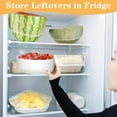 thumbnail image 2 of 300pcs Reusable Elastic Stretch Fresh Keeping Covers,Household Leftovers Fresh-keeping Food Grade Disposable Cling Film Fresh-keeping Bags,Bowl Covers for Bread Proofing, 2 of 12