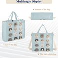 thumbnail image 6 of FORMRS Womens Corduroy Tote Bag Crossbody Shoulder Handbag with Pocket, Cute Cat Faces, 6 of 7