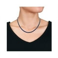 thumbnail image 4 of 33 Carat (ctw) Lab Created Blue Sapphire Necklace in Sterling Silver, 4 of 4