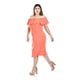 thumbnail image 2 of Vestido campesino con botones Roman Fashion /Tallas Extras, 006 (Coral) coral 36, 2 of 6