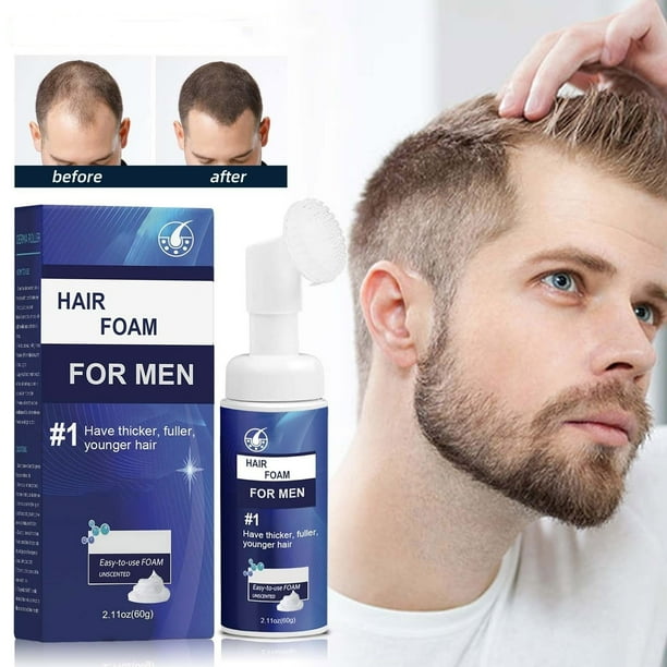 Espuma para el cuidado del cabello masculino. Repara, fortalece y da volumen al cabello. Fácil de usar. Activa los poros del cuero cabelludo. Hace que el cabello y la barba luzcan más gruesos. Loción