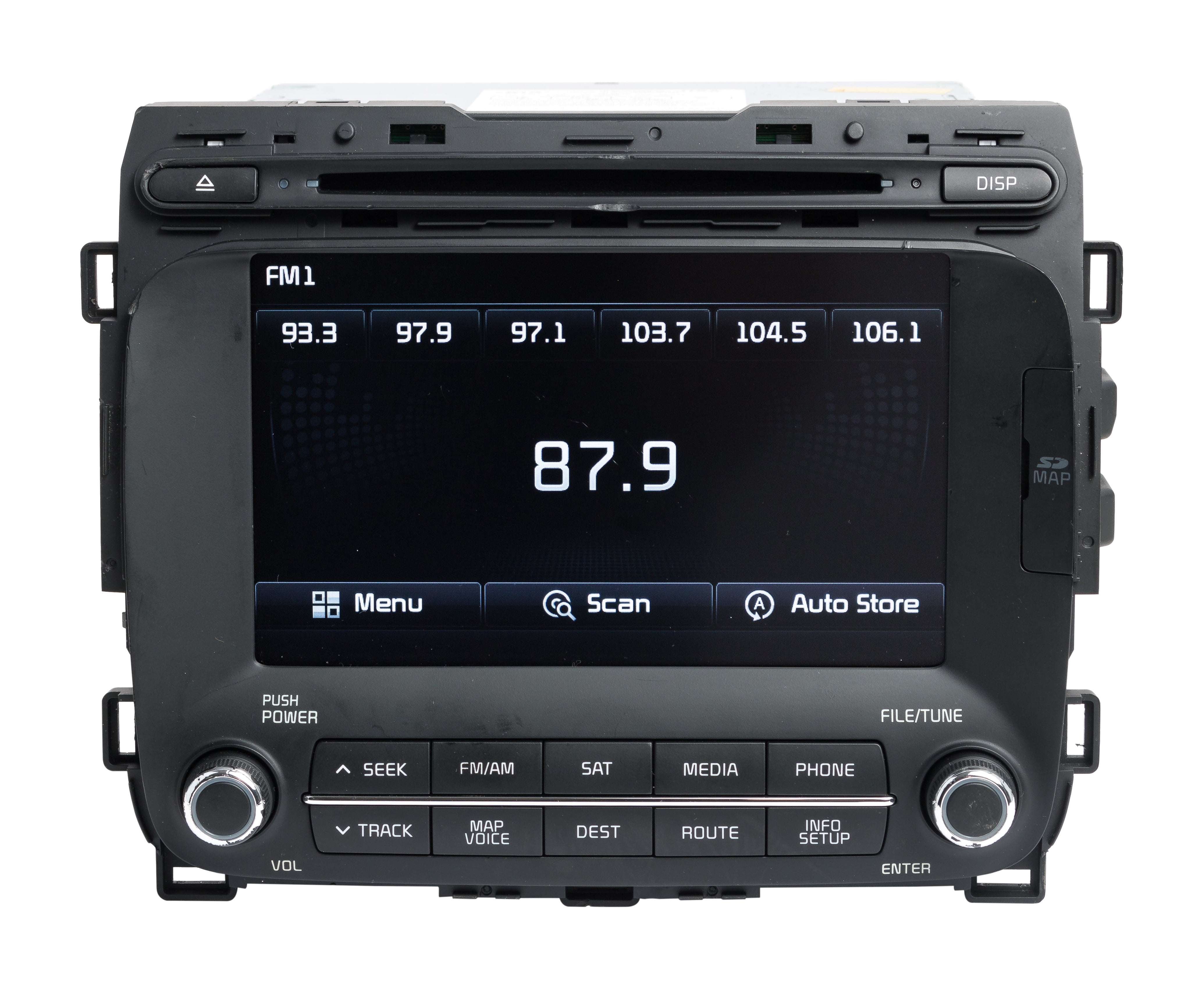 Restored 2014-2016 Kia Forte AM FM Receiver With Single-Disc CD Player 96560-A7405WK (Refurbished)