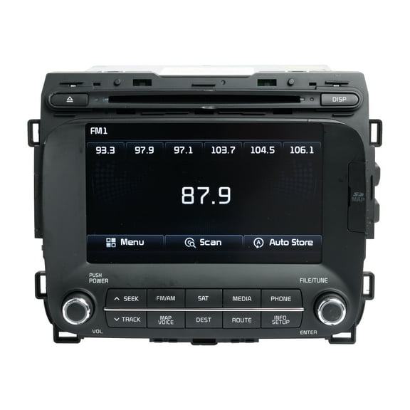 Restored 2014-2016 Kia Forte AM FM Receiver With Single-Disc CD Player 96560-A7405WK (Refurbished)
